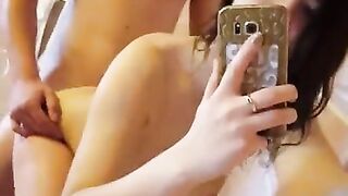 Sexy amateur couple shower private sex