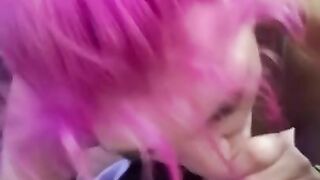 Pink Hair Sucking Dick