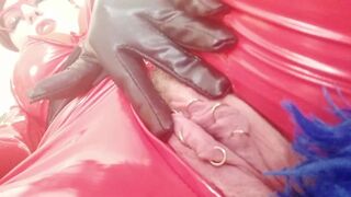 Red PVC Catsuit Vinyl Fetish, FemDom POV Dirty Talk Humiliation