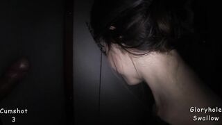 Masked Girl sucked cock and swallow cum (show cum in mouth)