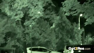 Night Vision Catches This Hottie Pissing In Public