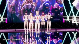 [MMD] hello Venus -wiggle Wiggle Strip Dance Ahri Akali Kaisa Evelynn Seraphine