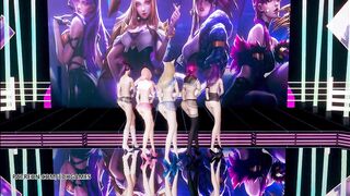 [MMD] hello Venus -wiggle Wiggle Strip Dance Ahri Akali Kaisa Evelynn Seraphine