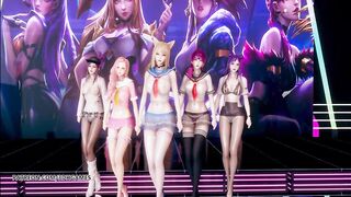 [MMD] hello Venus -wiggle Wiggle Strip Dance Ahri Akali Kaisa Evelynn Seraphine