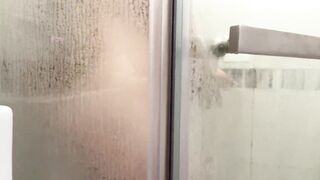 Pounding my pussy hard in the shower POV