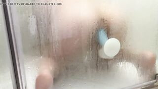 Pounding my pussy hard in the shower POV