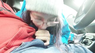 Side Bitch Sucking my Dick on a Break Road Head BJ Whore Slut