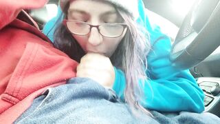 Side Bitch Sucking my Dick on a Break Road Head BJ Whore Slut