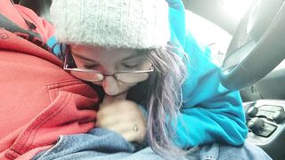 Side Bitch Sucking my Dick on a Break Road Head BJ Whore Slut