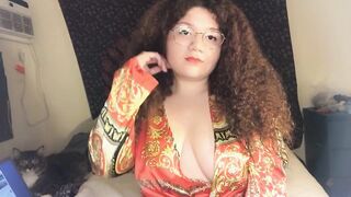 Curly Redhead Solo Masturbation w Vibrator