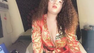 Curly Redhead Solo Masturbation w Vibrator