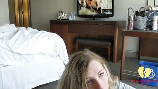 SEXY MAID SUCKS MY COCK IN HOTEL ROOM