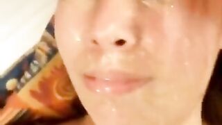 Sexy Girlfriends Facial Cumshot Compilation