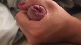 Small dick boyfriends gets to cum