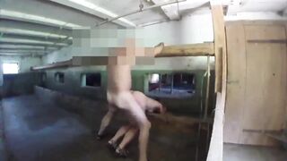 Very Horny German Woman Fucked in the Stables