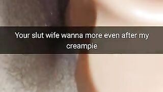 Cheating wife gets breeding creampie, but still wants more sex