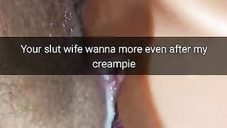 Cheating wife gets breeding creampie, but still wants more sex