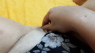 Fast Masturbation with Toy. BBW Lady