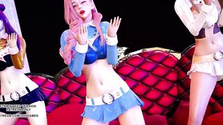 [MMD] SUNMI - LALALAY Ahri Seraphine Kaisa Erotic Hot Dance 4K 60FPS