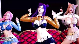 [MMD] SUNMI - LALALAY Ahri Seraphine Kaisa Erotic Hot Dance 4K 60FPS