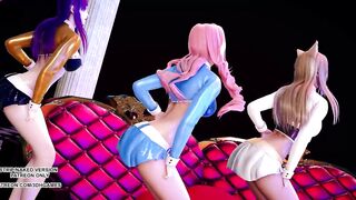 [MMD] SUNMI - LALALAY Ahri Seraphine Kaisa Erotic Hot Dance 4K 60FPS