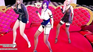 [MMD] Hwasa - Maria KDA Ahri Kaisa Seraphine Sexy Hot Kpop Dance 4K 60FPS