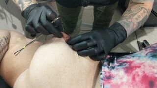 Process of getting my Nipples Pierced!!!!(4)