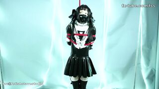 fx-tube com Latex lesbian cute maid bondage play part 1