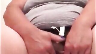 Chubby redhead masturbating for her partner