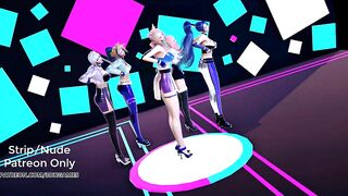 [MMD] EXID - DDD Sexy Kpop Dance Kda Ahri Akali Kaisa Evelynn Seraphine Kda all out