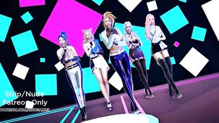 [MMD] EXID - DDD Sexy Kpop Dance Kda Ahri Akali Kaisa Evelynn Seraphine Kda all out