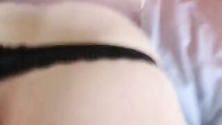 Sexy Lingerie with Big Ass Gets Fucked through Black Panties POV