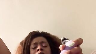 WATCH NOW SEXY EBONY N LATINA MILF COMES HARD FROM CLIT VIBRATOR