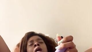 WATCH NOW SEXY EBONY N LATINA MILF COMES HARD FROM CLIT VIBRATOR