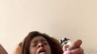 WATCH NOW SEXY EBONY N LATINA MILF COMES HARD FROM CLIT VIBRATOR