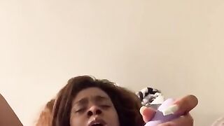 WATCH NOW SEXY EBONY N LATINA MILF COMES HARD FROM CLIT VIBRATOR