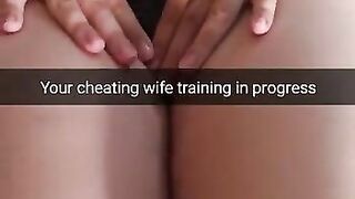 Your wife starts her training to be a nympho cheating slut wife!