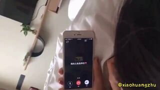 Chinese cheating while bf on phone