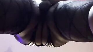 Ebony Tranny Solo Play self Fuck and then POV Nutt