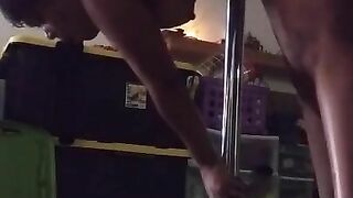 Fucked her on the Stripper Pole while her Man was at Work