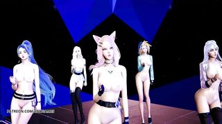 [MMD] STAYC - SO BAD Naked Dance Ahri Akali Kaisa Seraphine Evelynn KDA AllOut