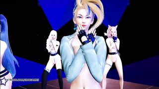 [MMD] STAYC - SO BAD Naked Dance Ahri Akali Kaisa Seraphine Evelynn KDA AllOut