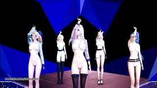 [MMD] STAYC - SO BAD Naked Dance Ahri Akali Kaisa Seraphine Evelynn KDA AllOut