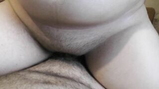 BBW girl with big boobs milking cock for a huge creampie