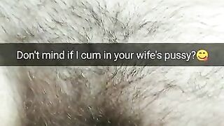 You don't mind if i cum inside your wife's fertile pussy?