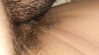 Eating my wife hairy pussy and she comes in my mouth so good