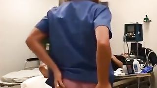 Nurse showing off her tits in ER