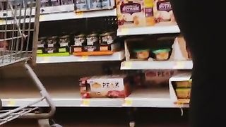 Random Gilf huge booty teases stranger at store