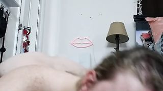 Fuck her Throat! Blonde W/red Lips Gags & thanks Daddy