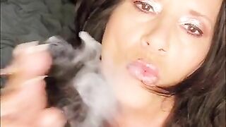 Amateur Mature Mommy Strokes her Big White Dick while Smoking and Ignoring you